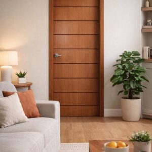 PORTA DE MADEIRA MACIÇA FRISADA 9 ALMOFADAS